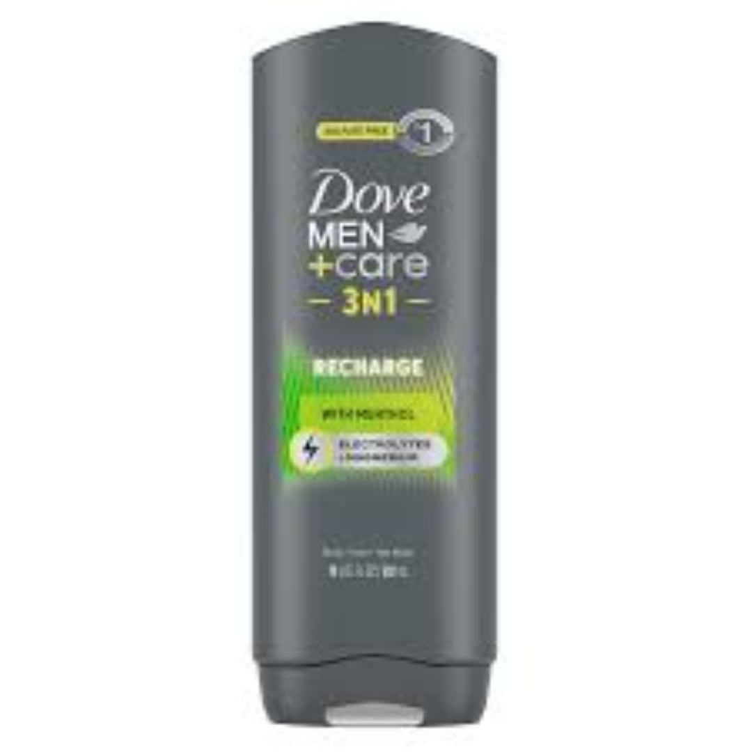 DOVE MEN+CARE 3IN1 WASH RECHARGE W MENTHOL 532ML